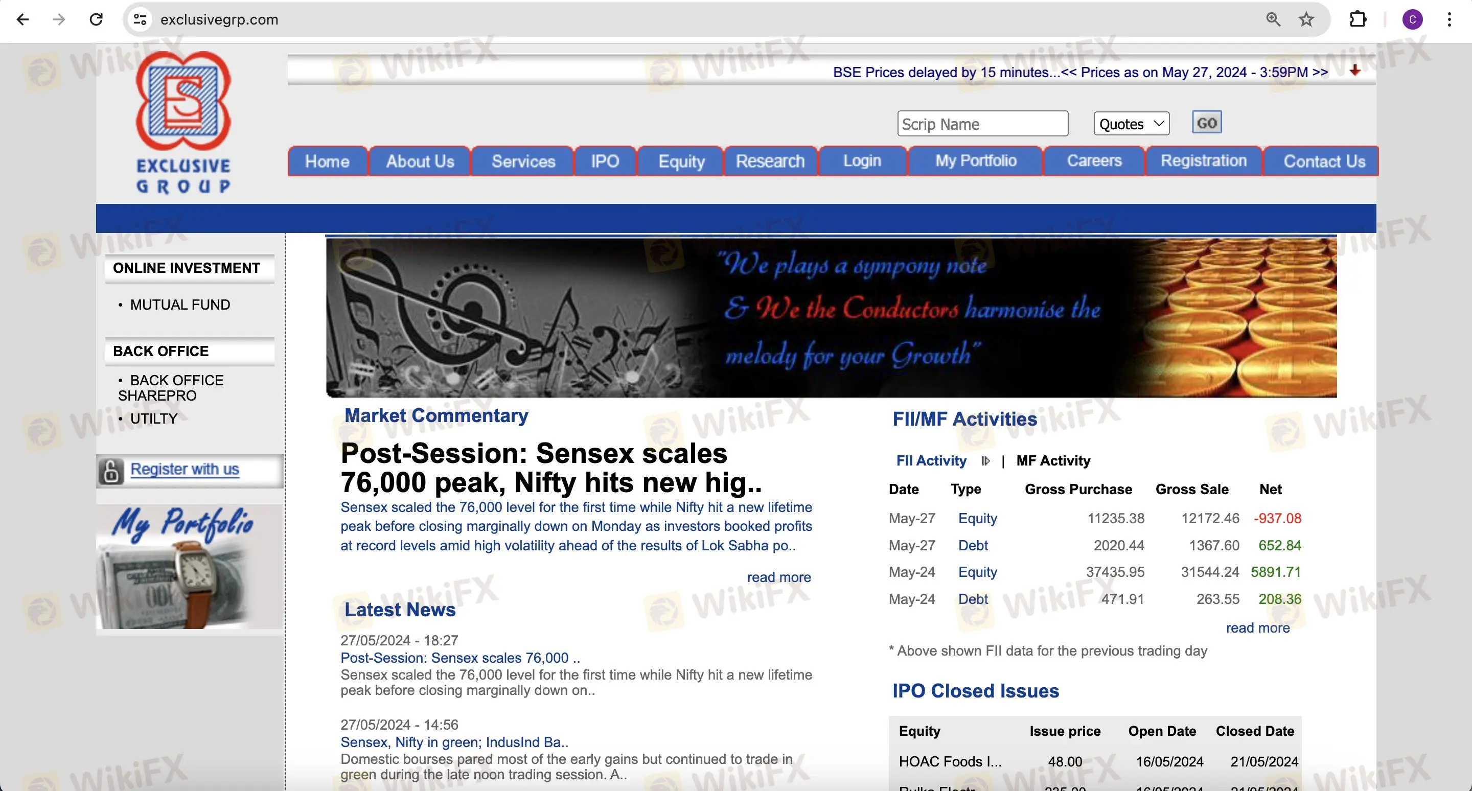 Exclusive Group的主页