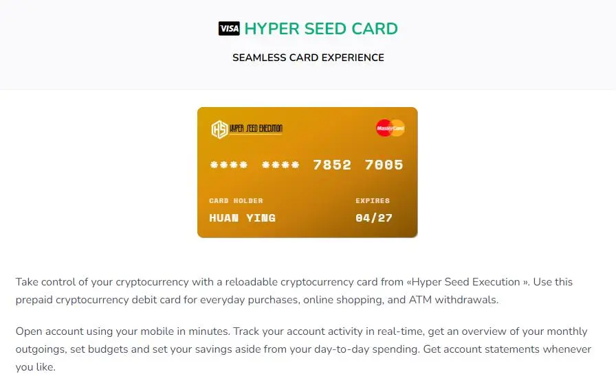 Hyper Seed Card Hyper Seed Card