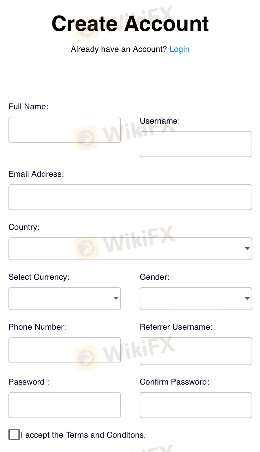 アカウントの開設方法