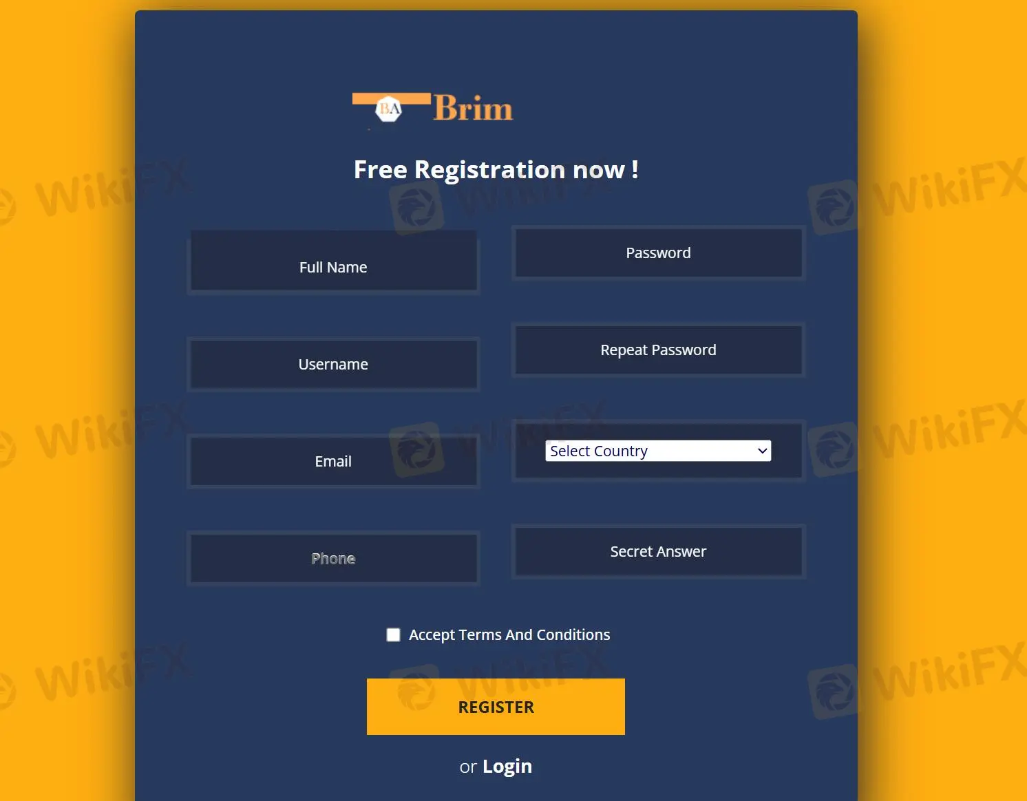 fill in required info fill in required info