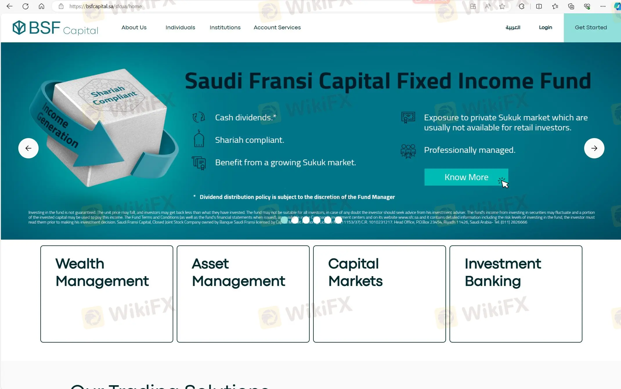 Saudi Fransi Capital 的主頁 Saudi Fransi Capital 的主頁