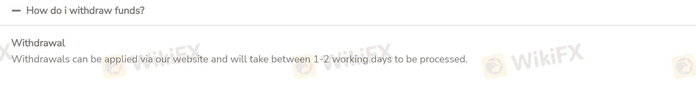 Withdrawal details Withdrawal details