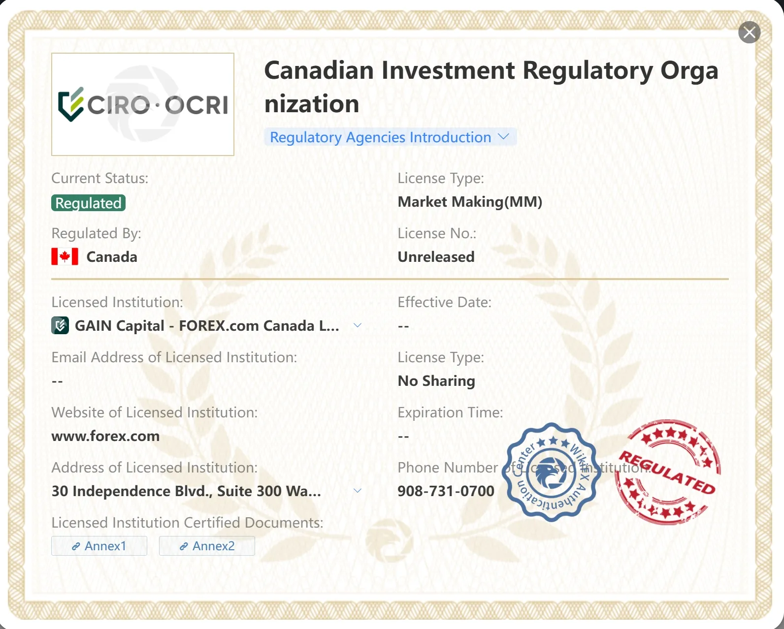 Inoltre, Forex.com offre una protezione dal saldo negativo su tutti i suoi conti di trading. Ciò significa che i clienti non possono perdere più denaro di quello presente nel loro conto, fornendo un ulteriore livello di sicurezza e tranquillità durante il trading. Nel caso in cui si verifichi una situazione di mercato estrema e una posizione si muova contro il cliente, Forex.com chiuderà automaticamente la posizione prima che il saldo del conto scenda sotto lo zero. Questa protezione aiuta a limitare il rischio per i clienti ed è una caratteristica importante da considerare nella scelta di un broker forex. Regolamentato dalla CIRO