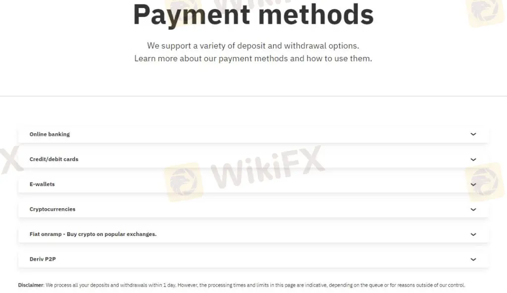 Payment methods Payment methods