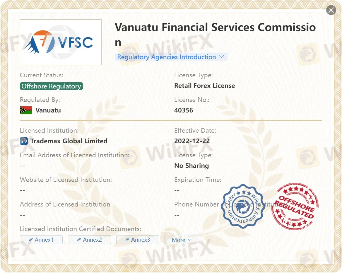 offshore regulated by VFSC