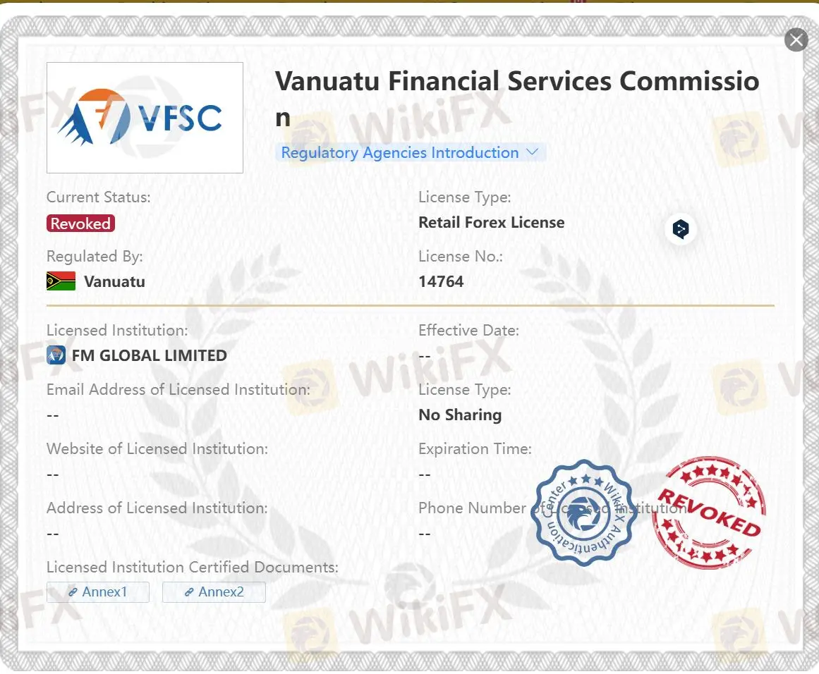 Lisensi VFSC Dicabut Lisensi VFSC Dicabut