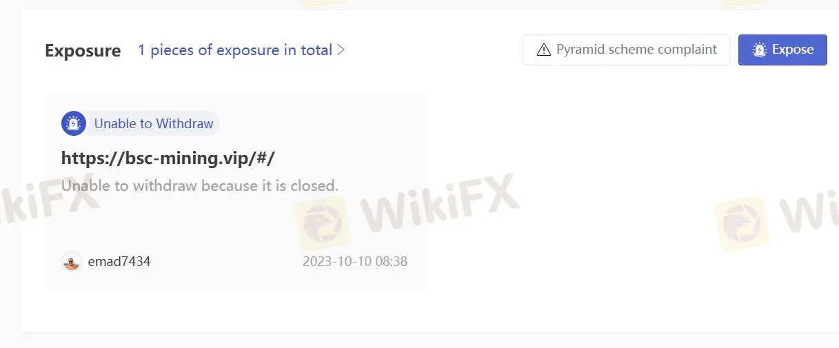 Reseñas negativas de BSC en WikiFX Reseñas negativas de BSC en WikiFX