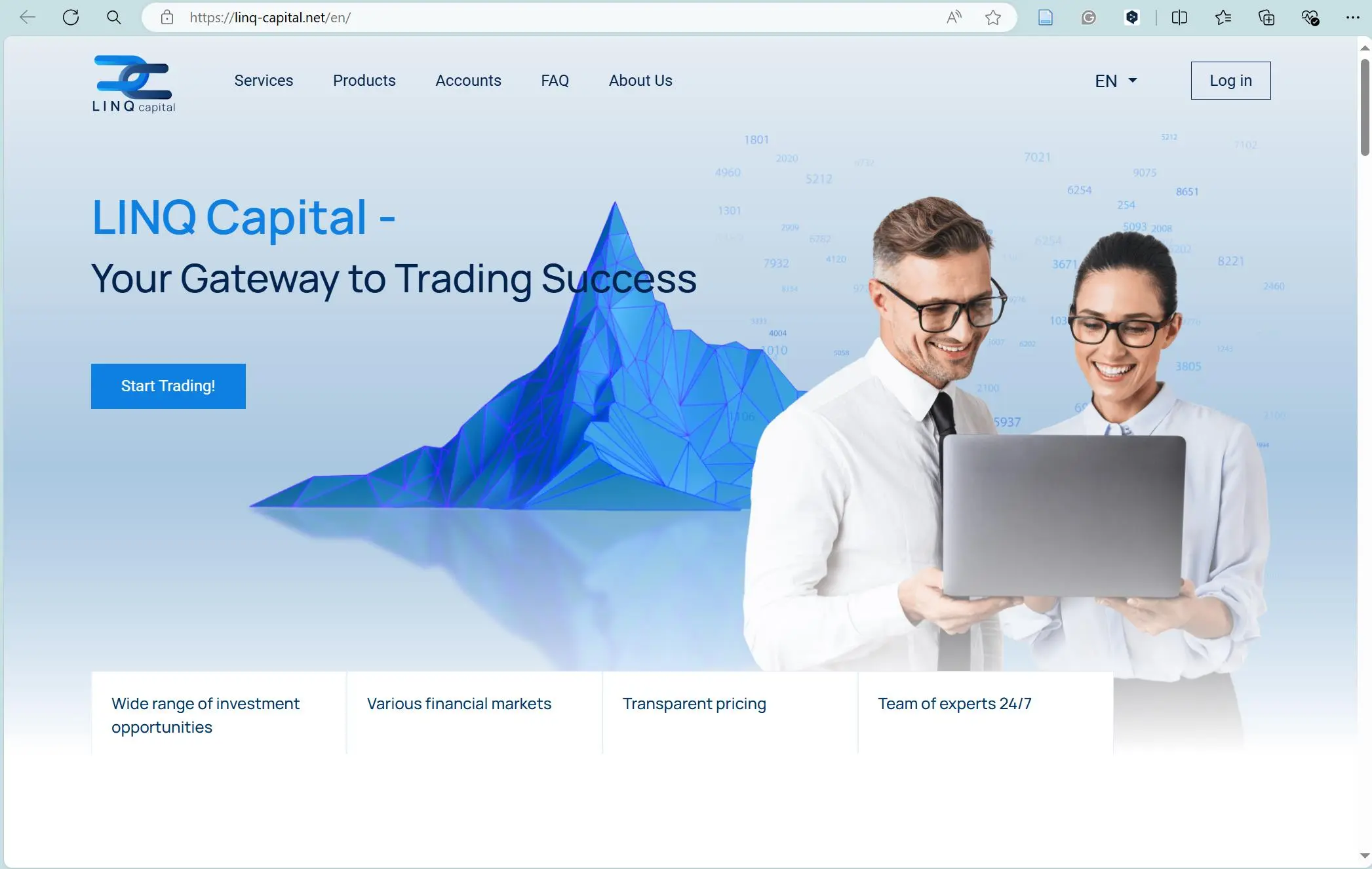 LINQ Capital's homeage