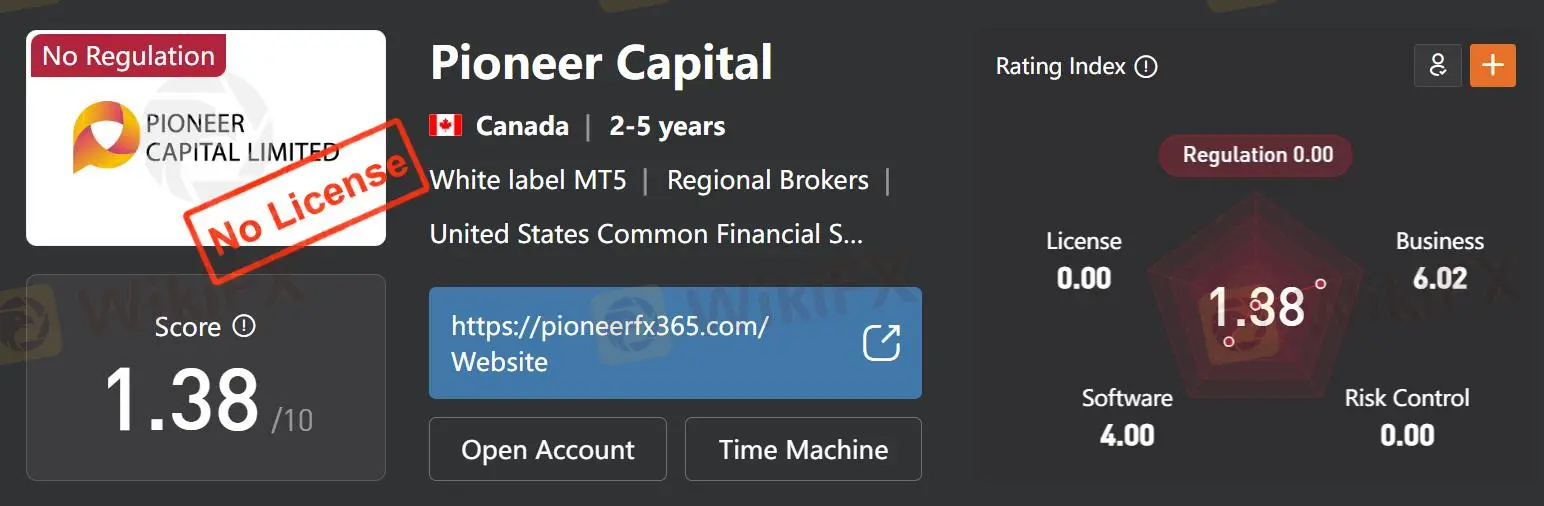 监管：Pioneer Capital是否合法？