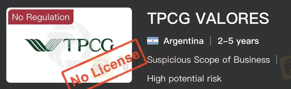 Regulation: Is TPCG VALORES legit?