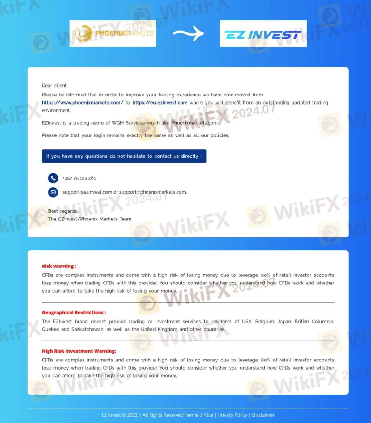 Phoenixmarkets' homepage