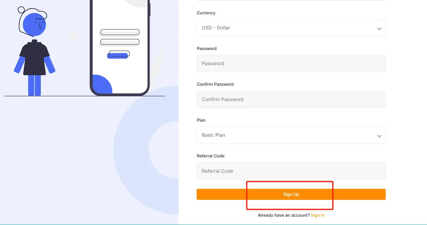 Klicken Sie auf die Option 'Anmelden' Klicken Sie auf die Option 'Anmelden'