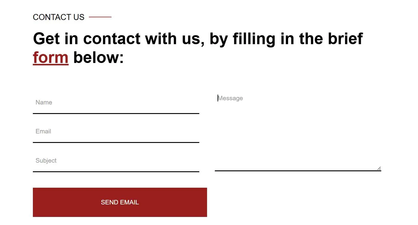 Contact form Contact form