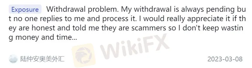 WikiFX'te FX SIGNALS PRO Hakkında Negatif Yorumlar