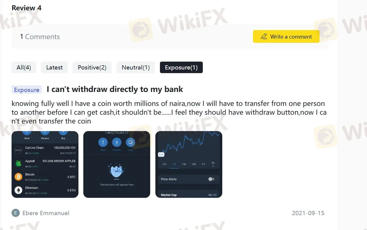 Cant withdraw exposure