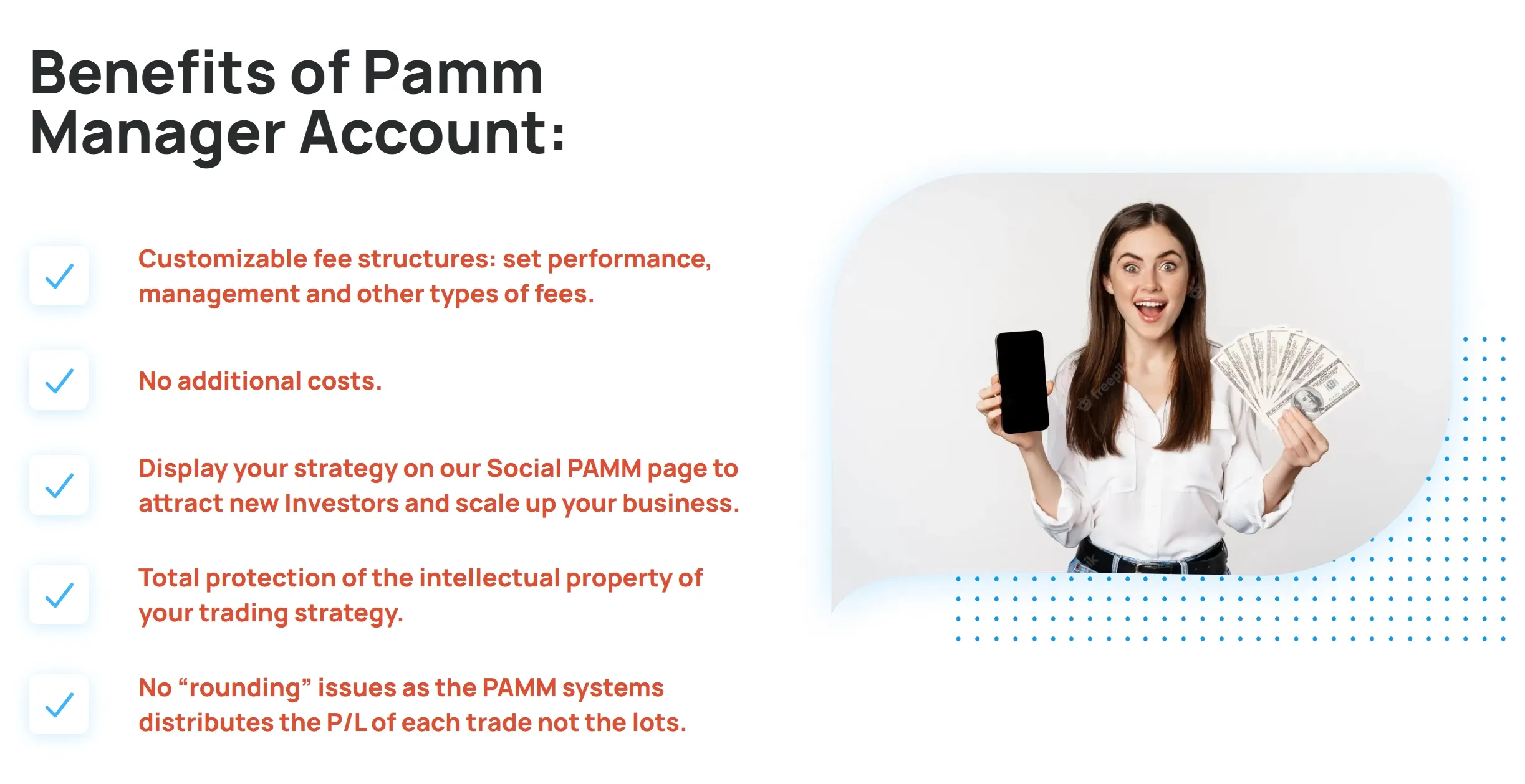 PAMM'in Avantajları PAMM'in Avantajları