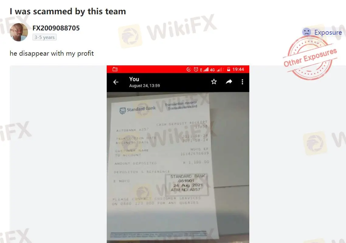 Ulasan Negatif KING TRADE di WikiFX