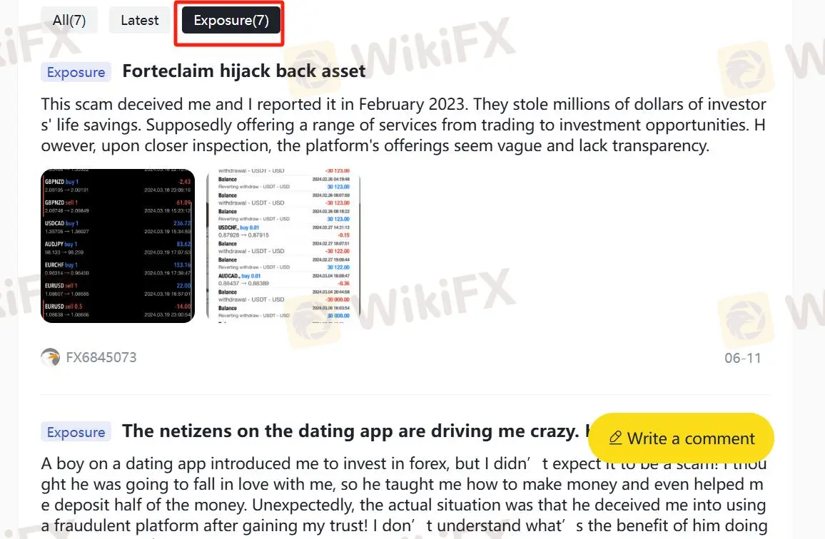 在WikiFX上的負面Mega Equity評論