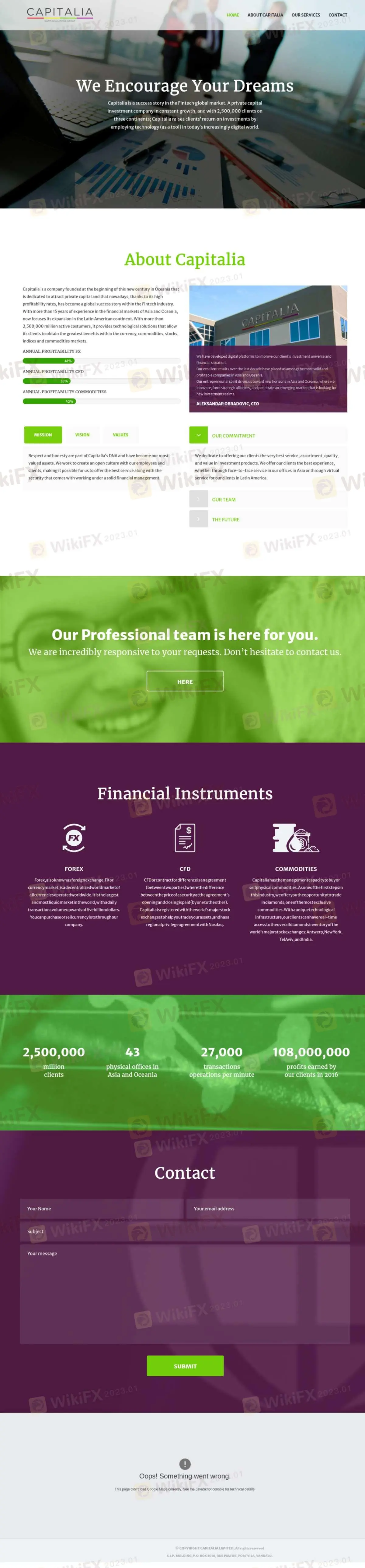 Capitalia की होमपेज