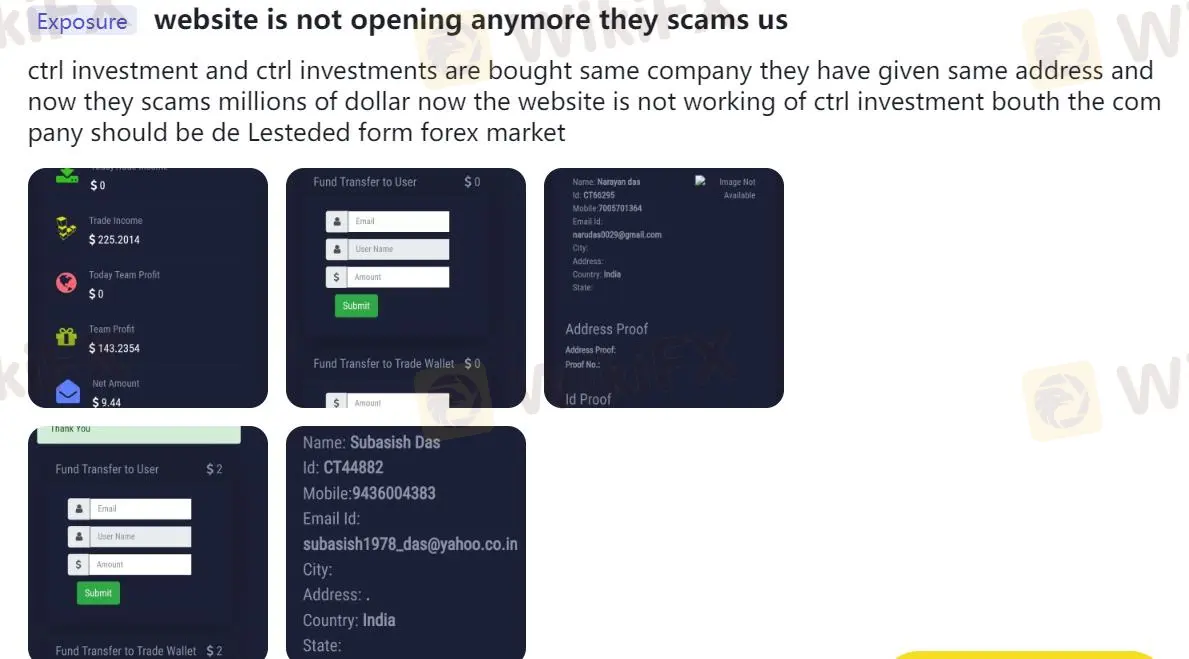 Negative CTRL Investment Reviews on WikiFX Negative CTRL Investment Reviews on WikiFX