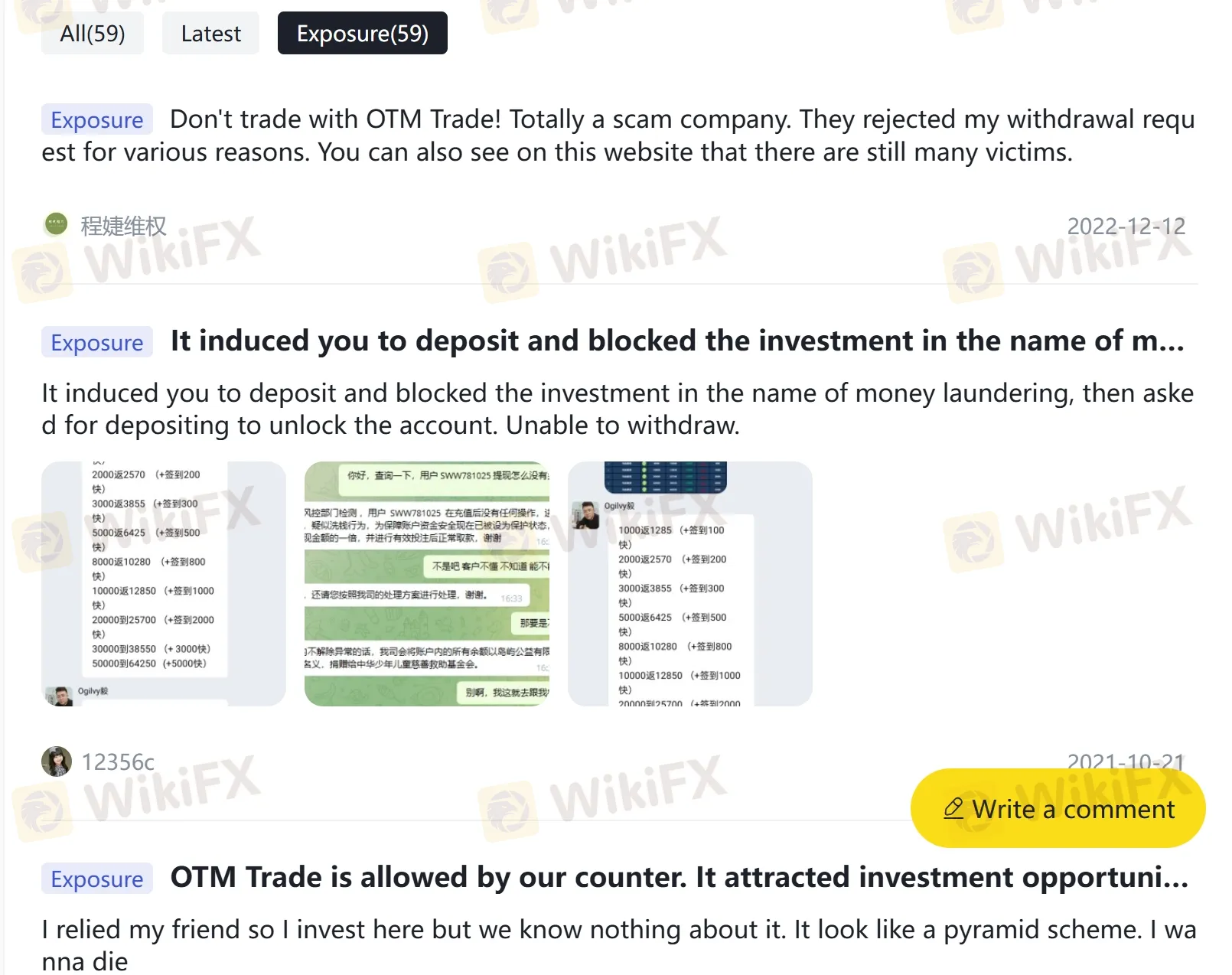 User Exposure on WikiFX