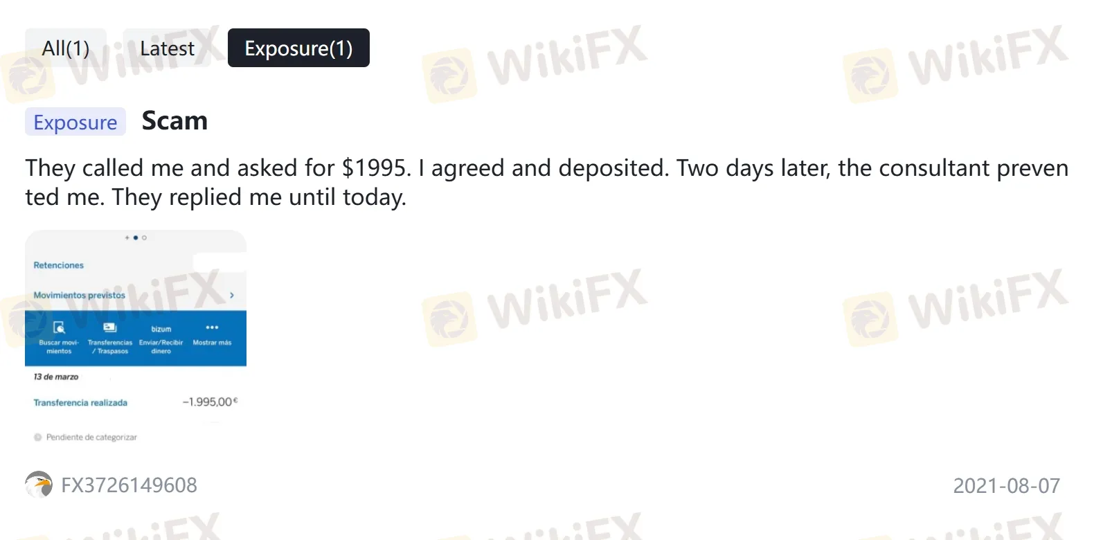 Avaliações negativas da Capital Markets no WikiFX