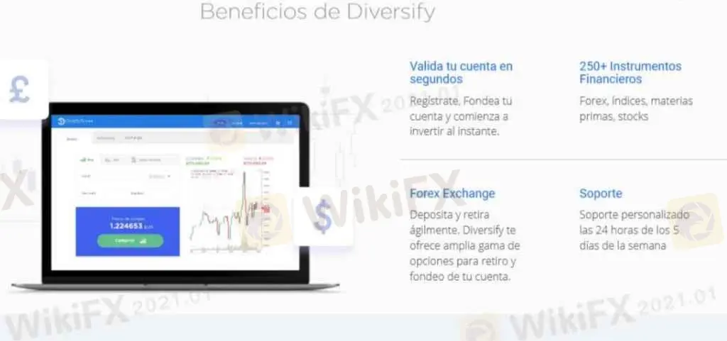 ¿Qué puedo negociar en Diversify?