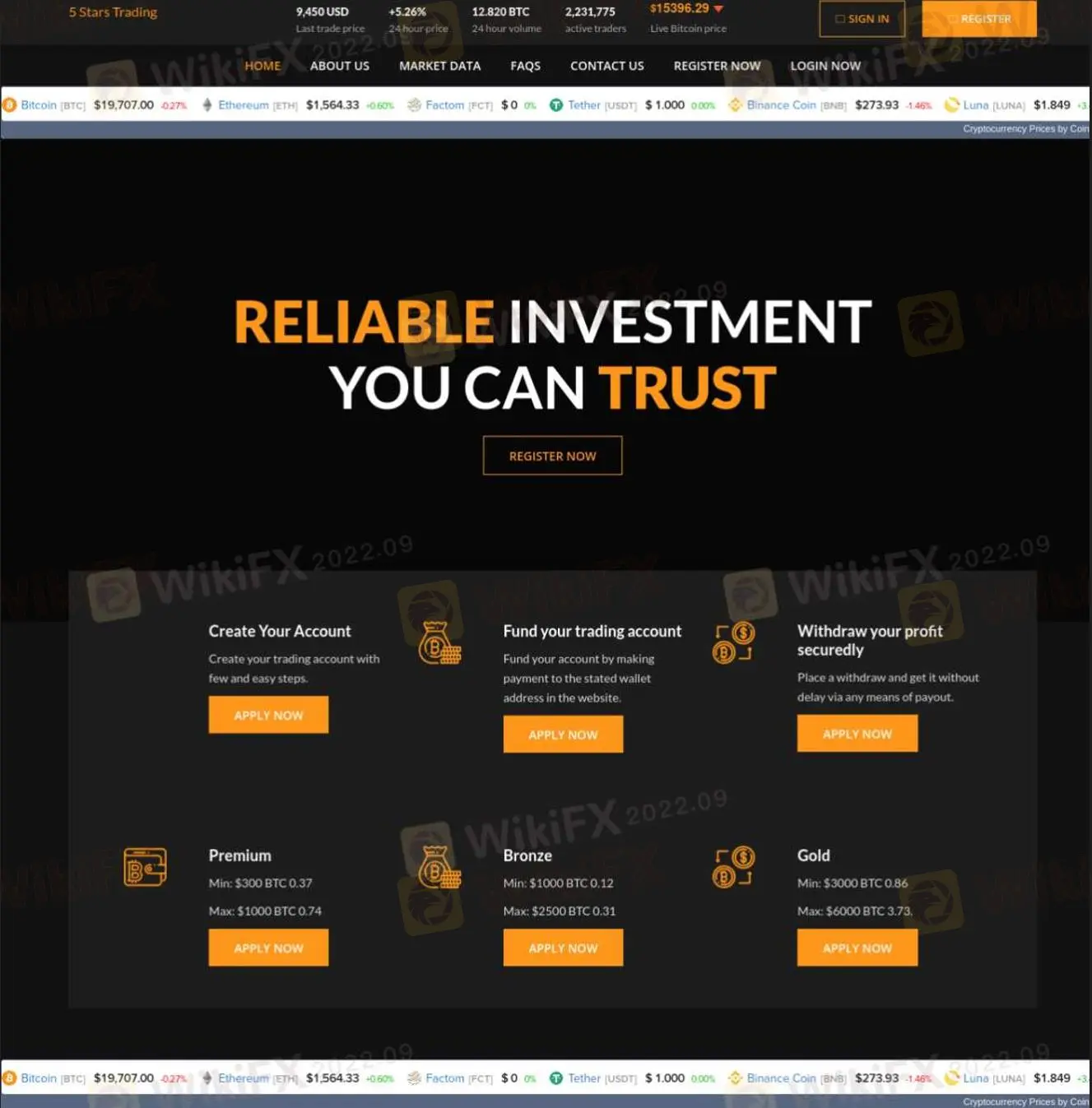 5 STar Trading Platform Information