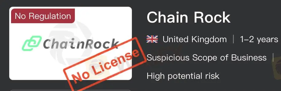 Est-ce que Chain Rock est légitime ?