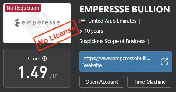 Empersesse Bullion是合法的還是詐騙? Empersesse Bullion是合法的還是詐騙?