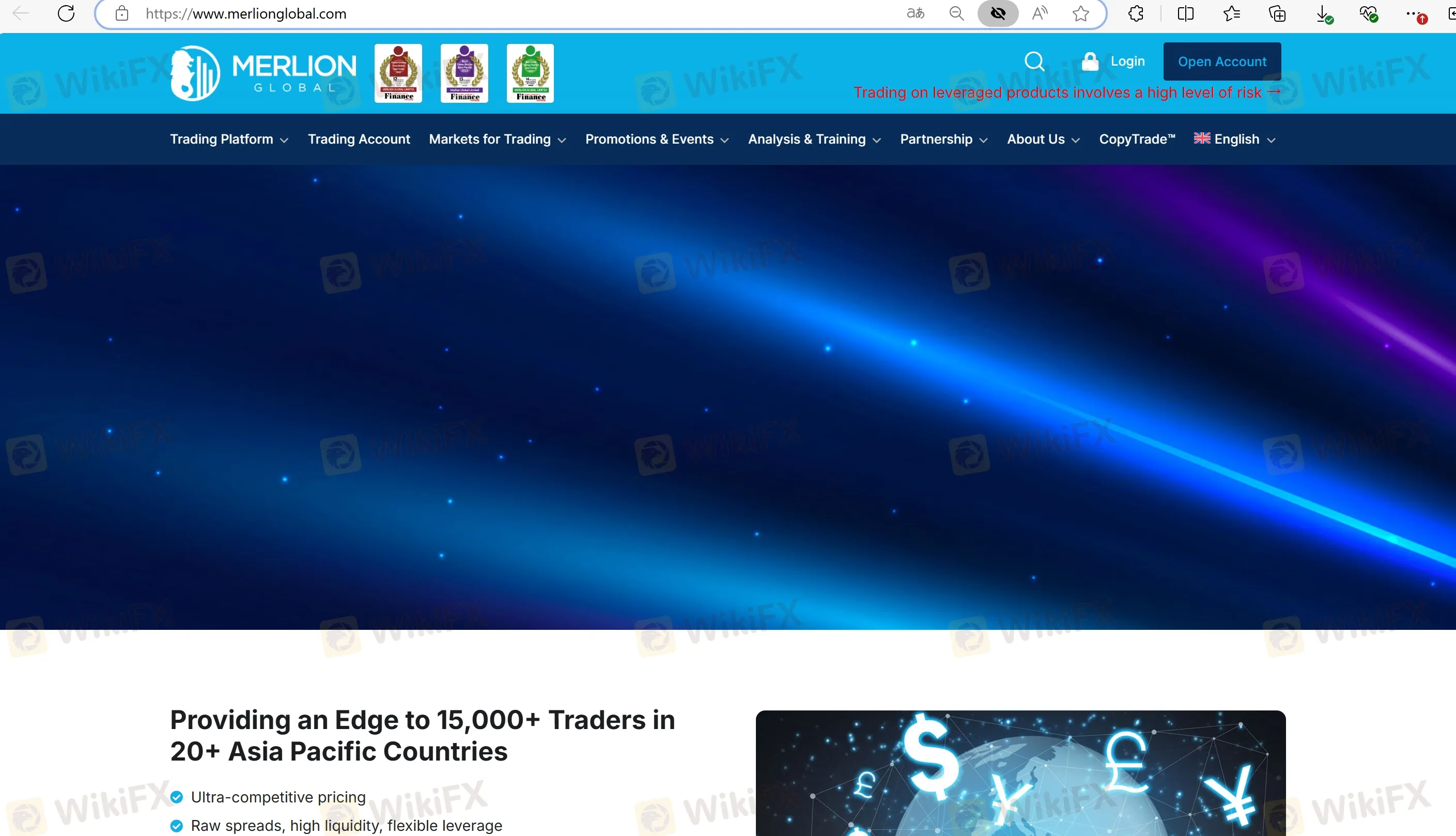 Merlion Globals homepage