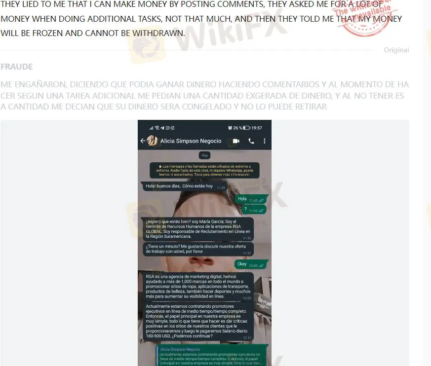 Opiniones negativas sobre ETH Limited en WikiFX