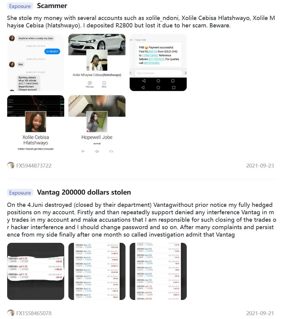 WikiFXでのVANTAGのネガティブなレビュー WikiFXでのVANTAGのネガティブなレビュー