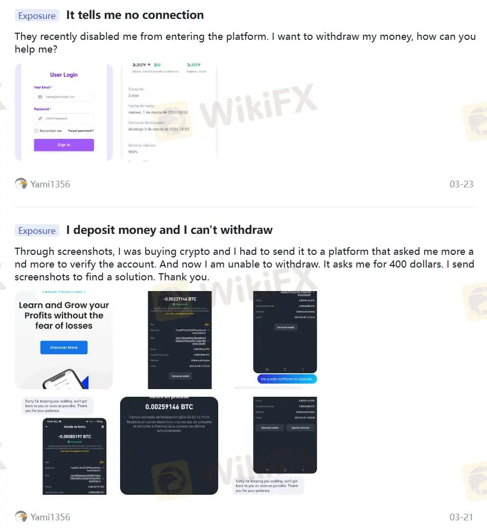 รีวิวเชิงลบเกี่ยวกับ SPRING FX CRYPTO TRADING ใน WikiFX รีวิวเชิงลบเกี่ยวกับ SPRING FX CRYPTO TRADING ใน WikiFX