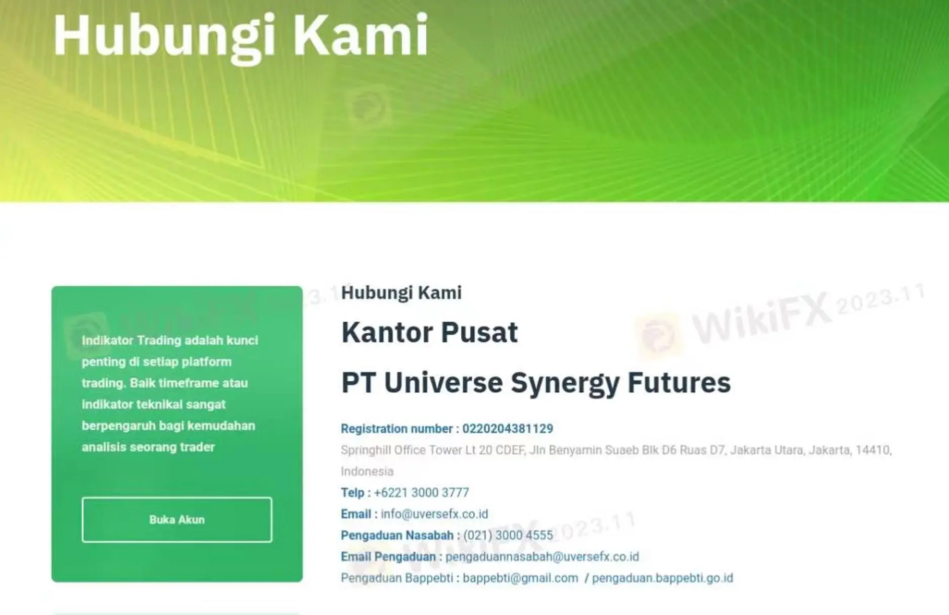PT. Universe Synergy Futures 정보