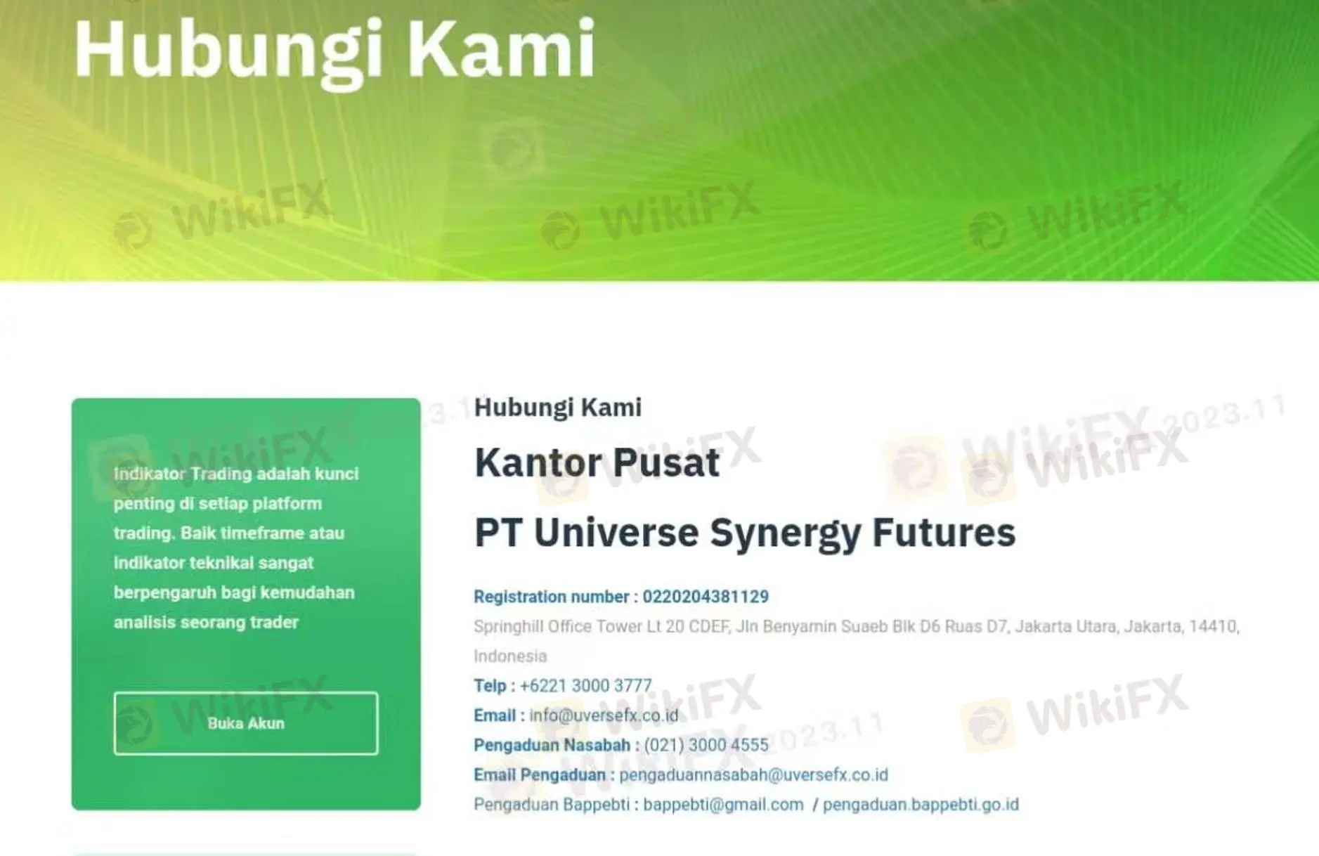 ข้อมูล PT. Universe Synergy Futures ข้อมูล PT. Universe Synergy Futures