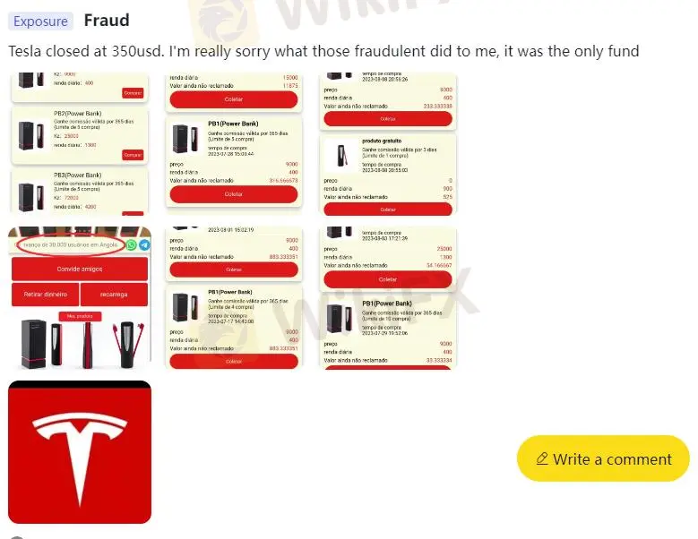 Avaliações Negativas de Tesla Stock no WikiFX Avaliações Negativas de Tesla Stock no WikiFX