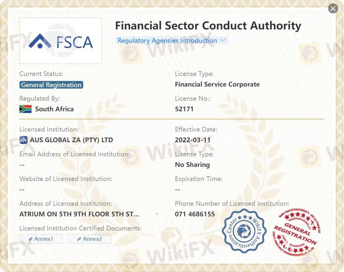 南非金融行业监管局（FSCA）