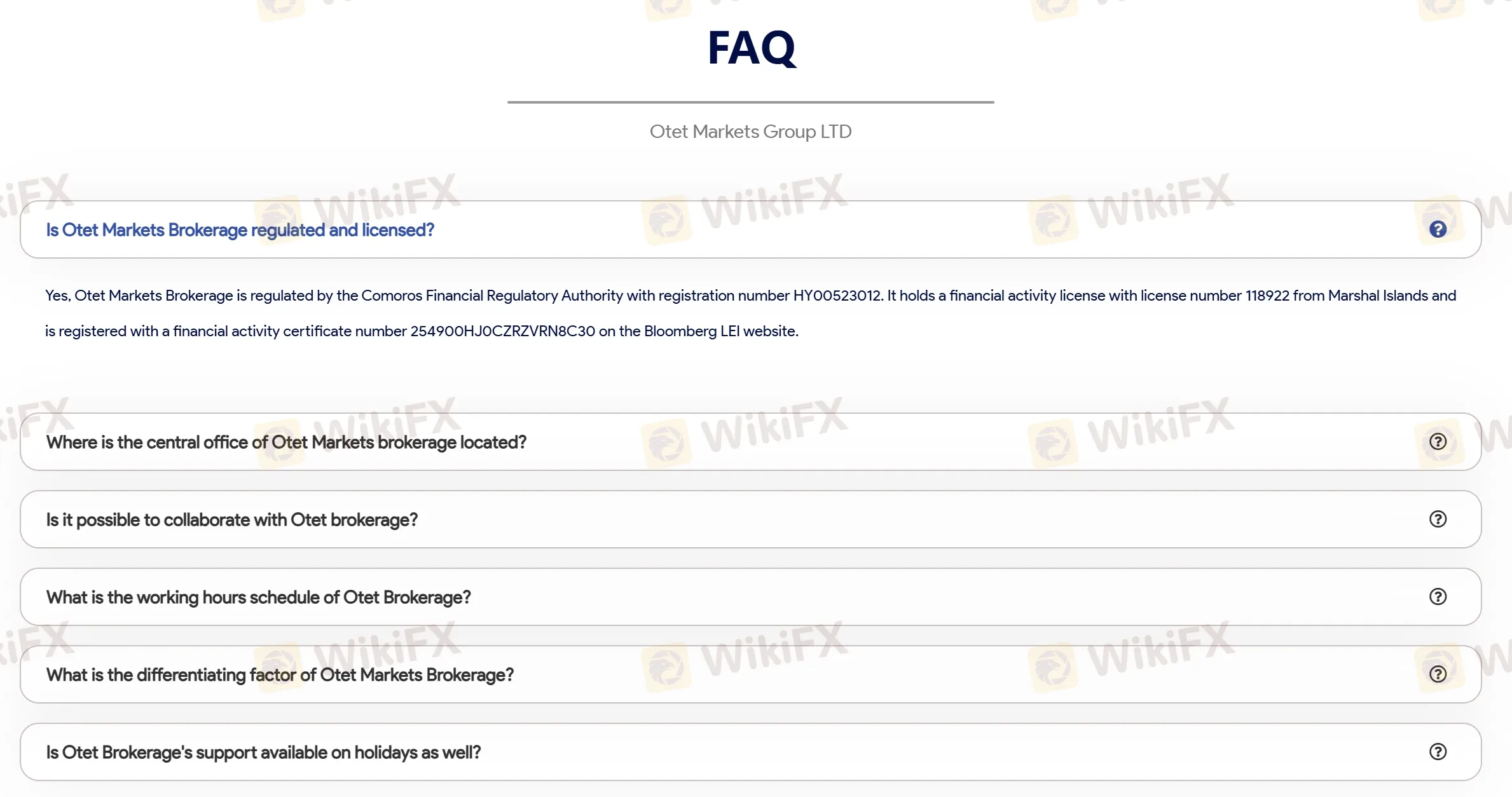 FAQ Page