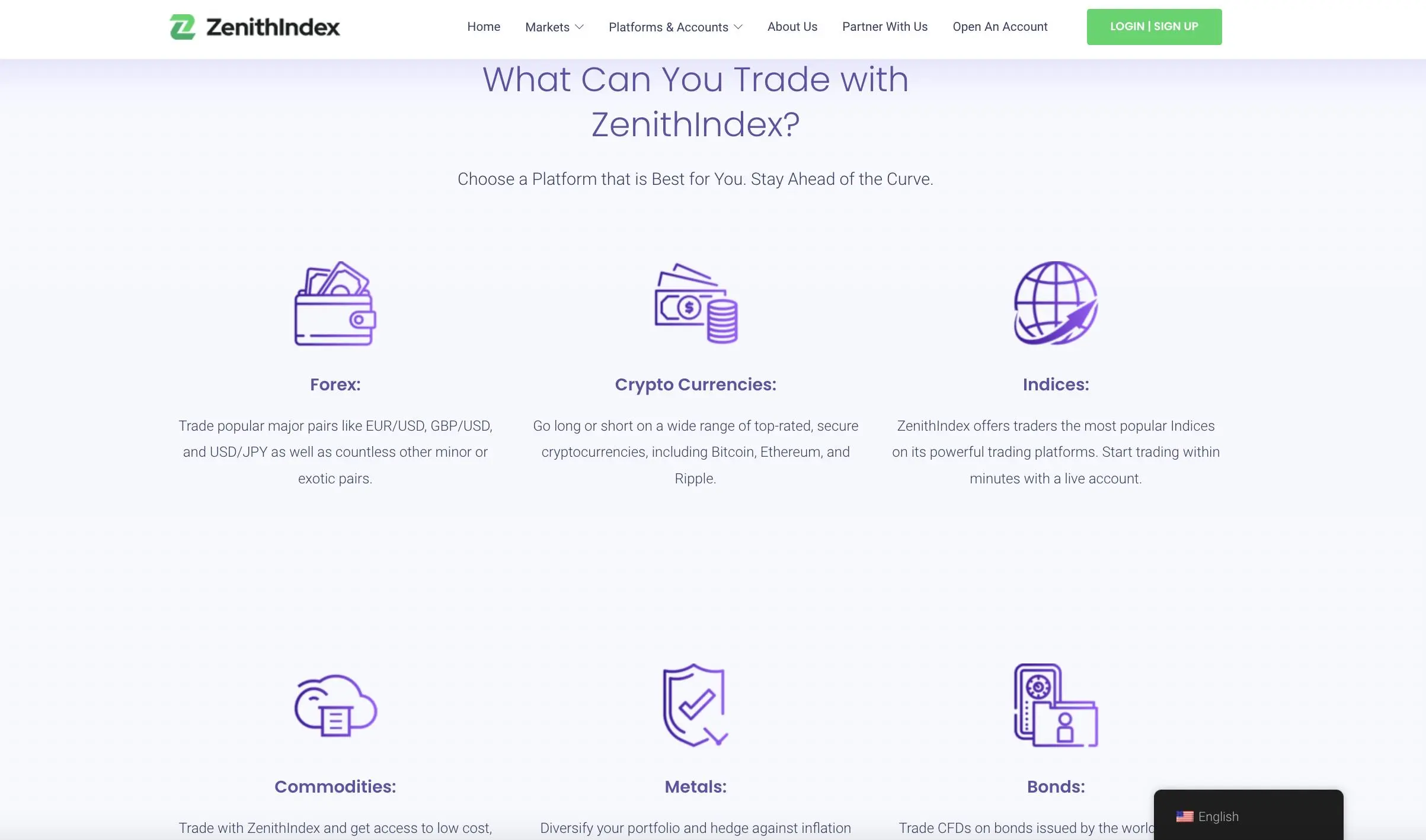 ZenithIndex 可以交易什麼？