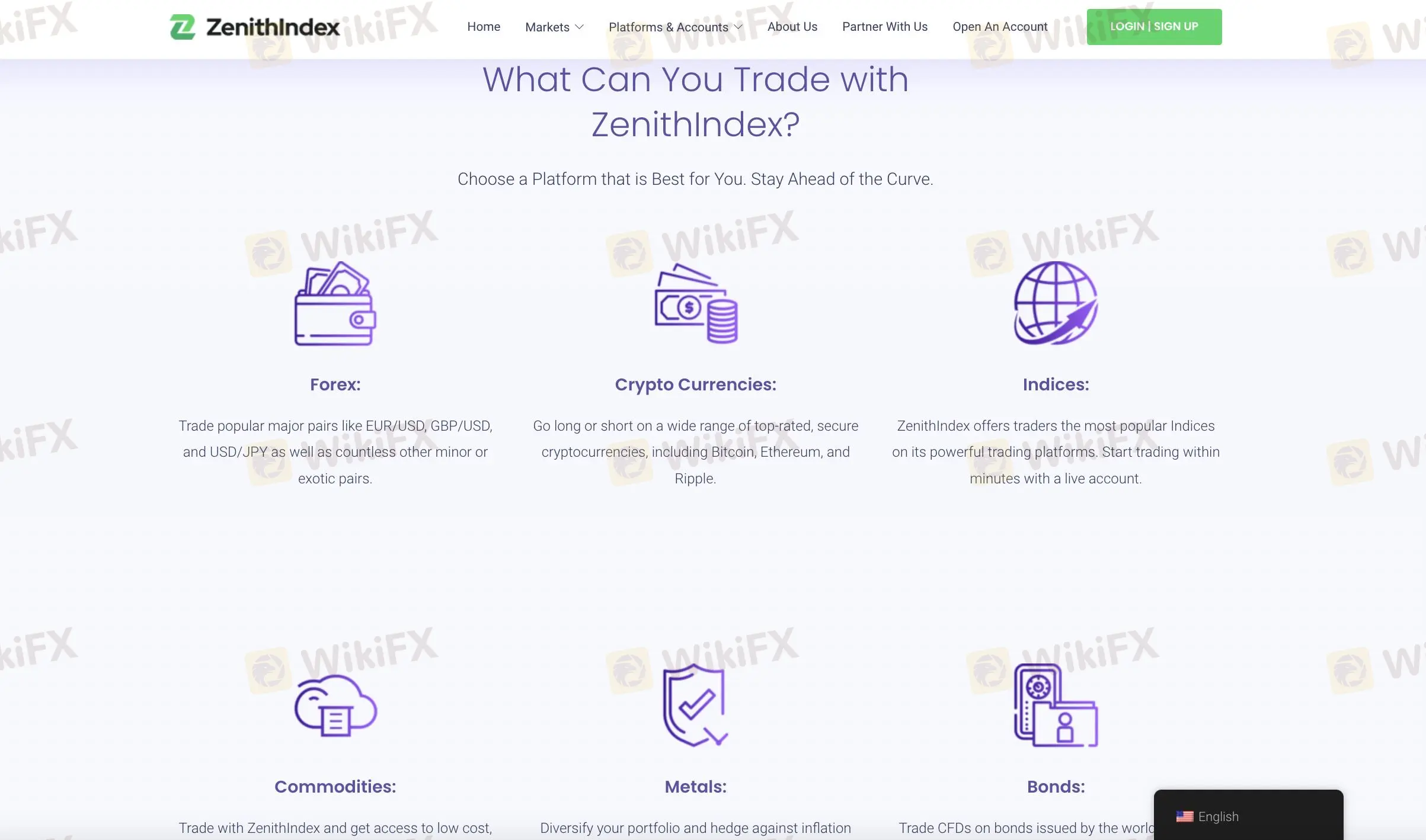 Was kann ich auf ZenithIndex handeln?