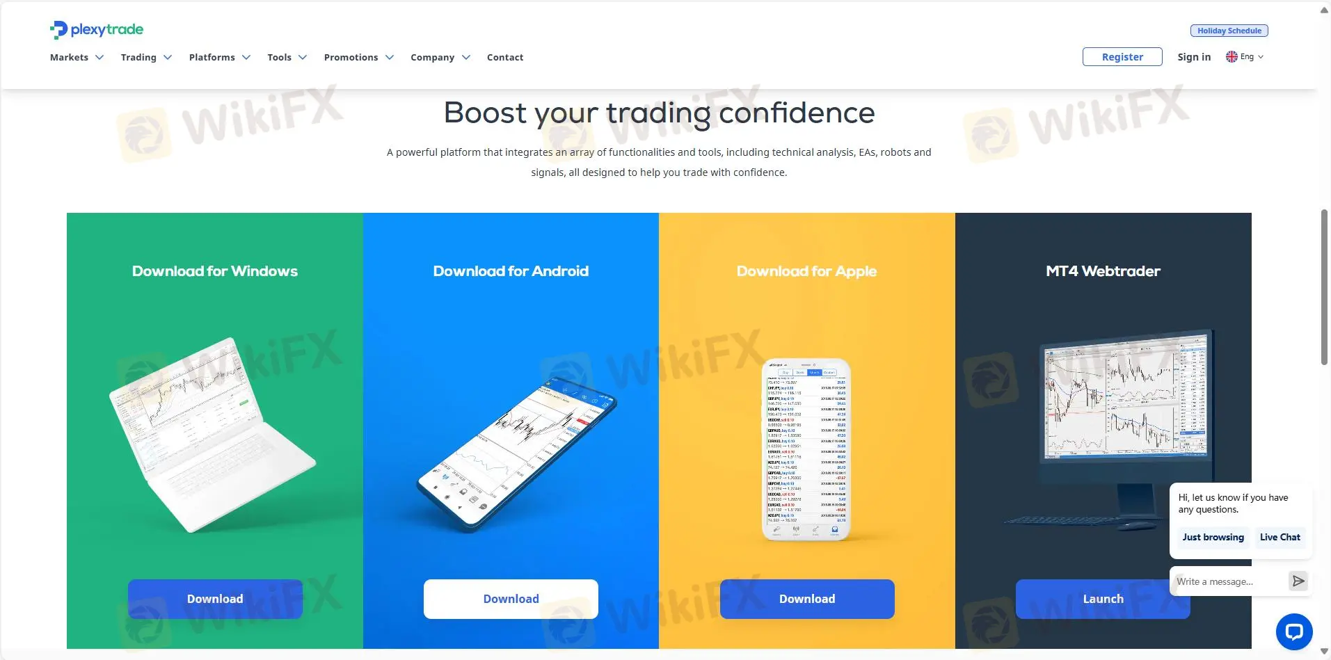 Plexytrade शुल्क