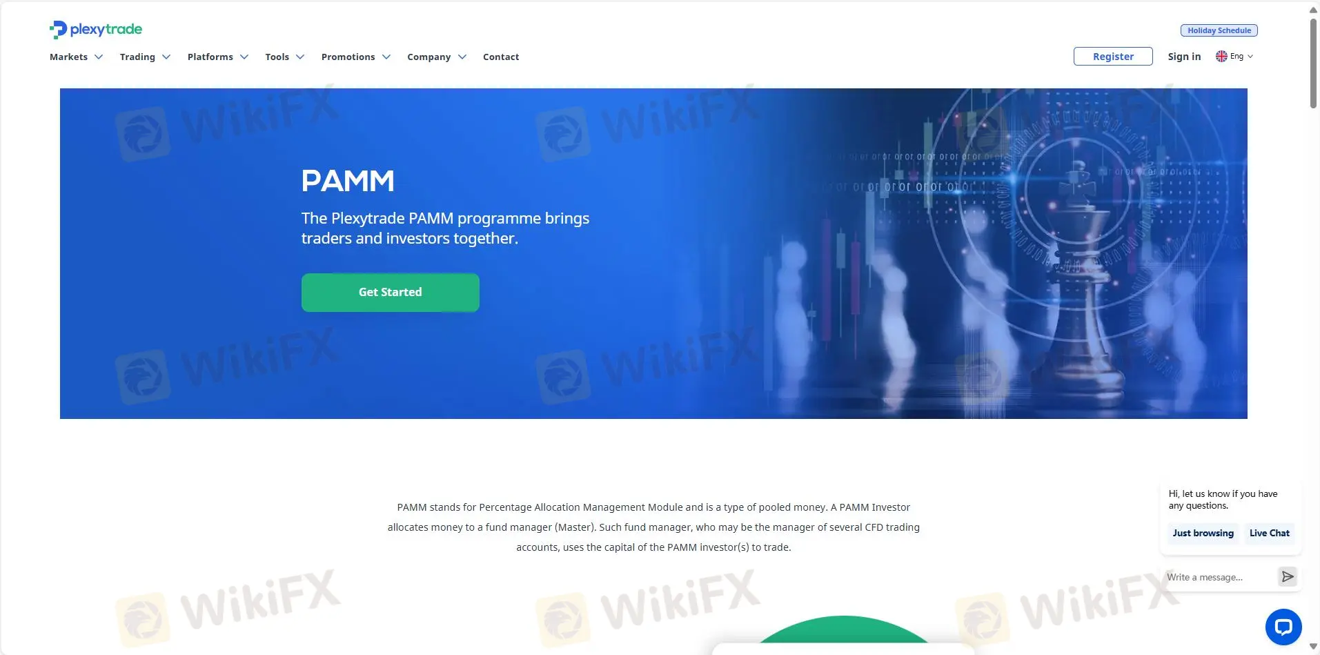 Plexytrade शुल्क