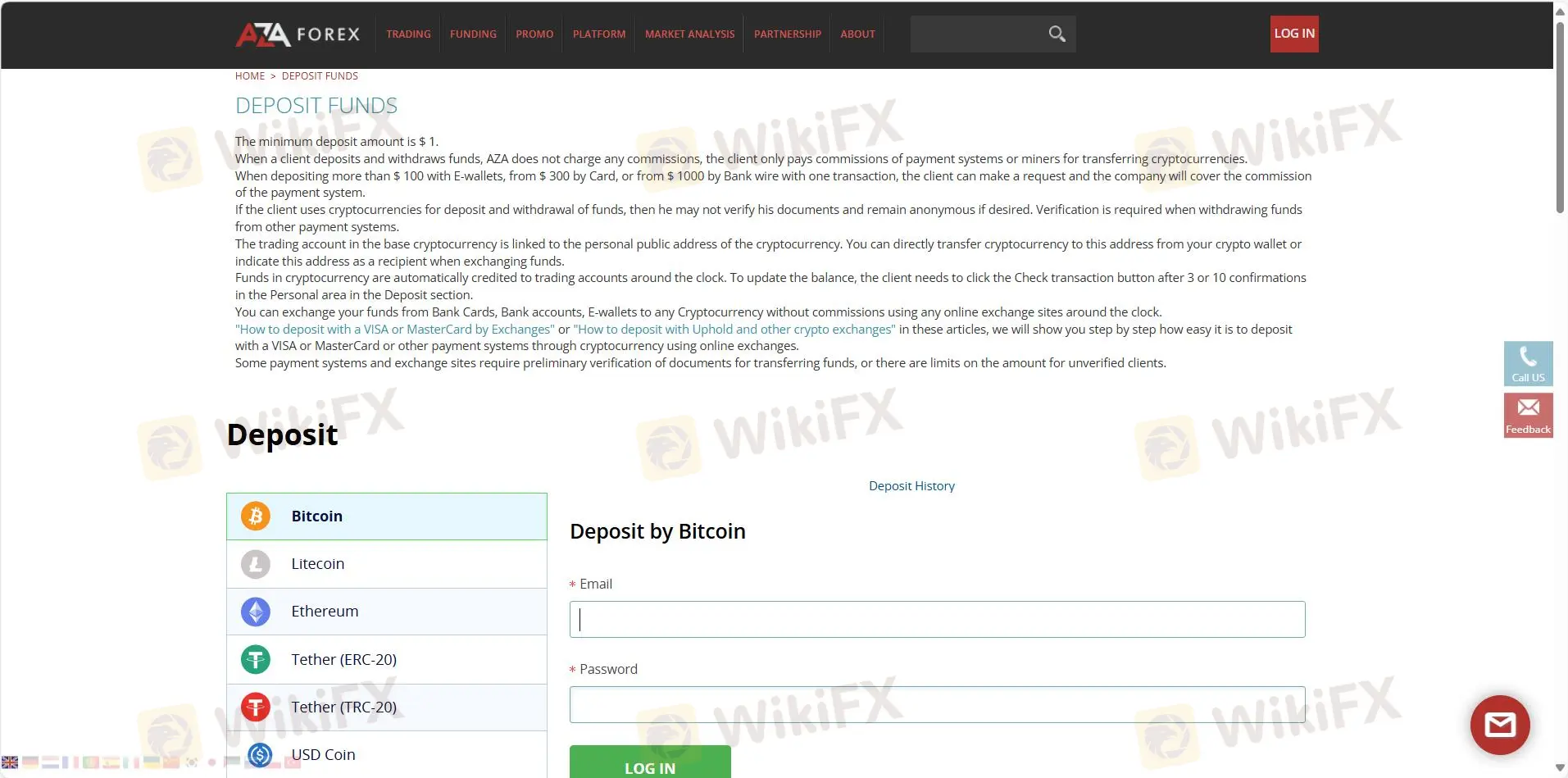 Deposit and Withdrawal