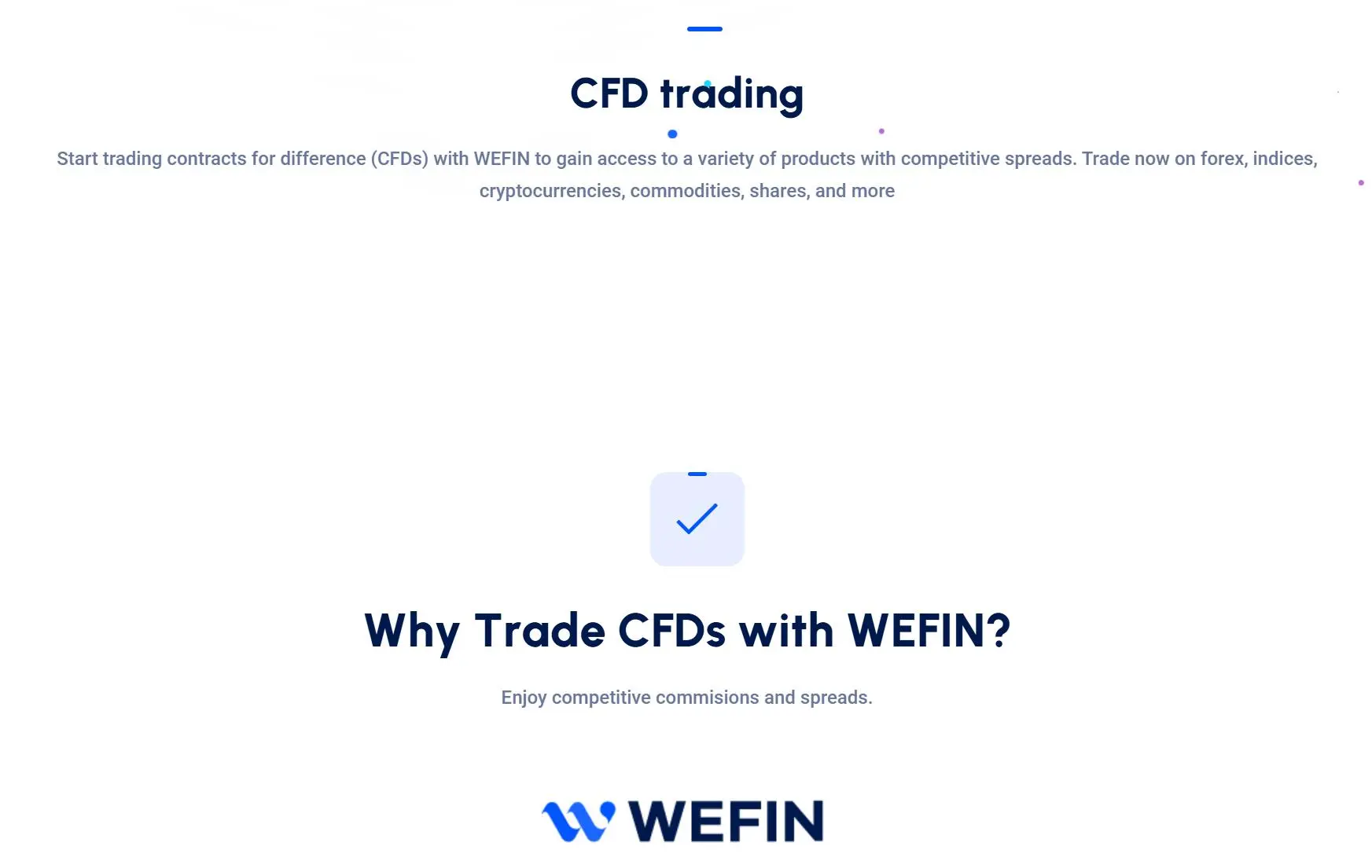 WEFIN 上可以交易什么? WEFIN 上可以交易什么?
