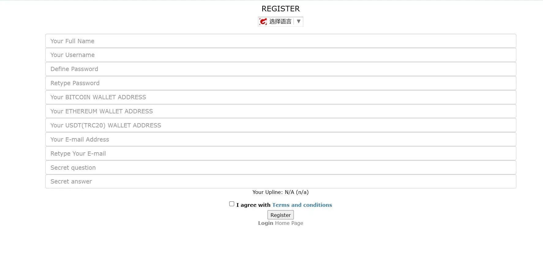 fill in required info fill in required info