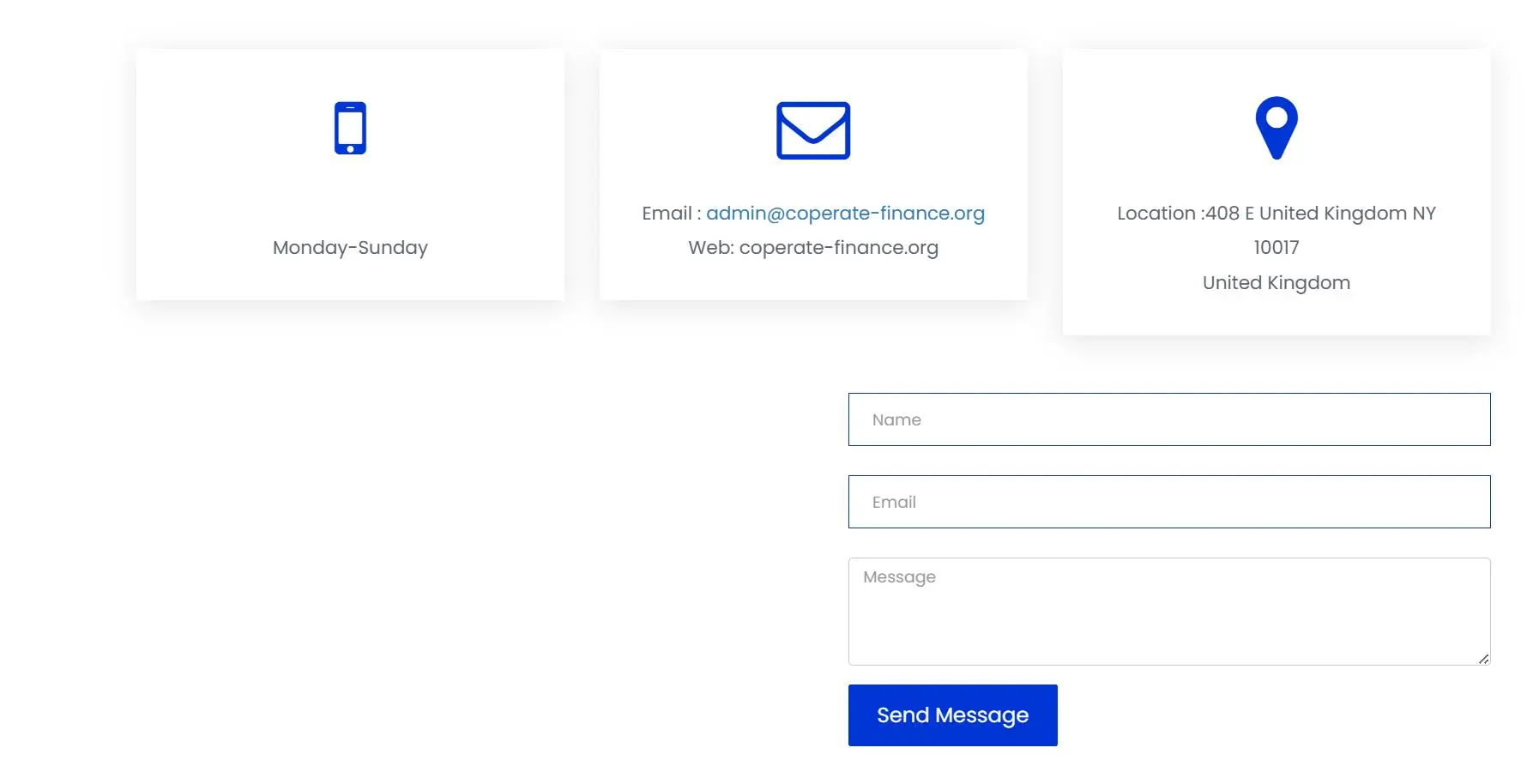 Contact info Contact info