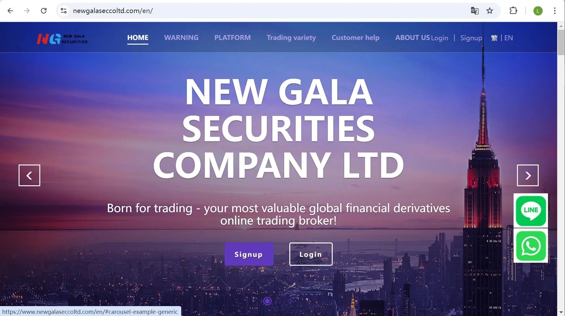 NG's homepage