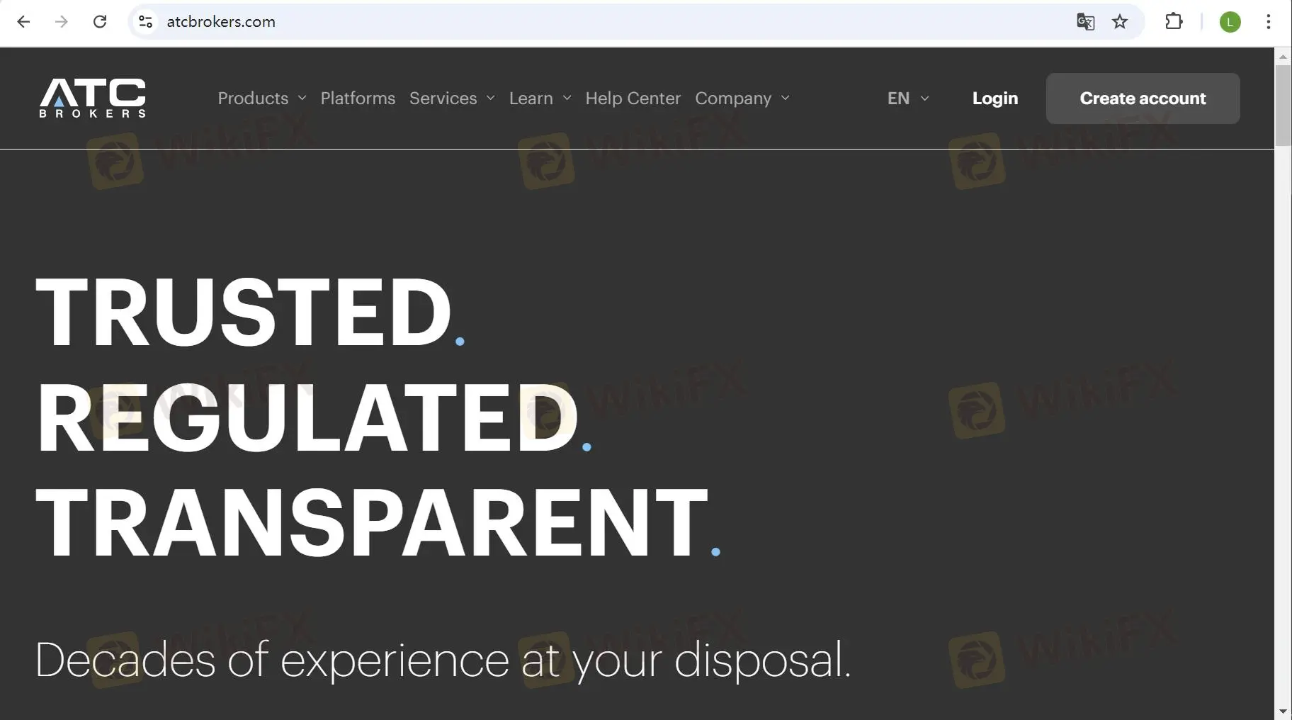 ATC BROKERS’ homepage ATC BROKERS‘ homepage