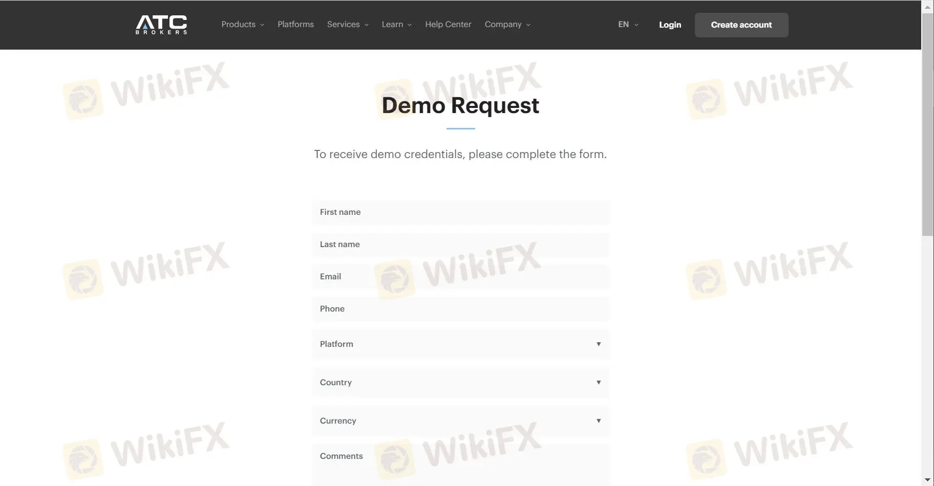 Yêu cầu tài khoản demo Yêu cầu tài khoản demo